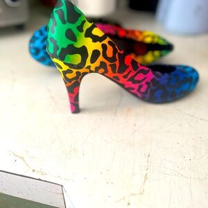 Lisa Frank inspired heels